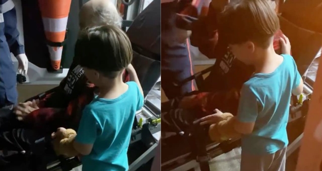  O menino de 7 anos pediu à equipe de socorristas para interceder pelo avô. (Foto: Reprodução/Instagram/drjoaopedrolima).