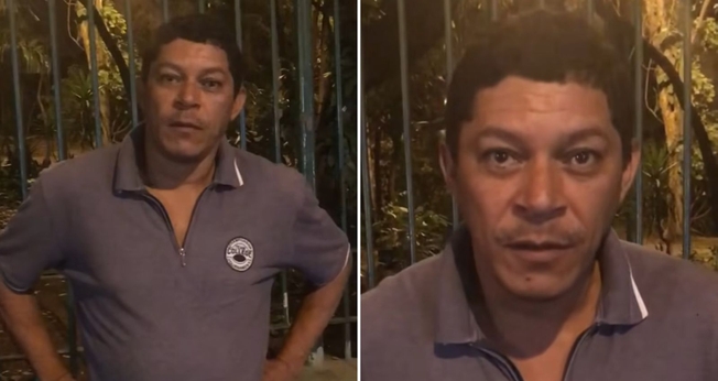 O homem após o milagre nas ruas. (Foto: Reprodução/Instagram/Gabriel Telles Mathias)