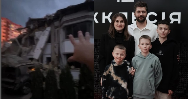 Mark Sergeev teve a casa atingida por um míssil. (Foto: Reprodução/Instagram/Mark Sergeev/Instagram/Церква Екклесія).