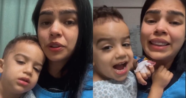 Samuel e sua mãe. (Foto: Reprodução/Instagram/Roniel Souza).