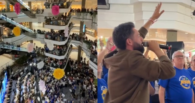 O flash mob levou vidas a Jesus. (Foto: Reprodução/Instagram/Allan Machado).
