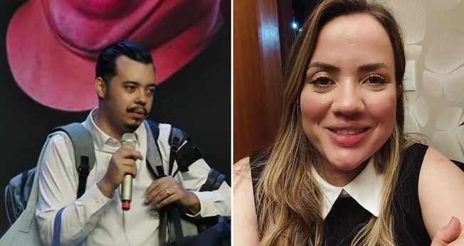 Lucas e Karyn Bezalel. (Foto: Reprodução/Instagram/BE LIFE MOVEMENT/Cicatrizah Oficial)