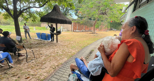 José da Silva foi batizado na Casa de Cuidados do Ceará. (Foto: Assessoria de Comunicação da CCC/Márcia Catunda).