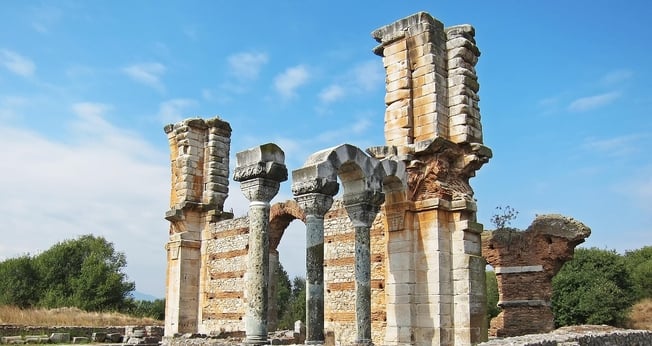 Ruínas em Filipos. (Foto: Pixabay)