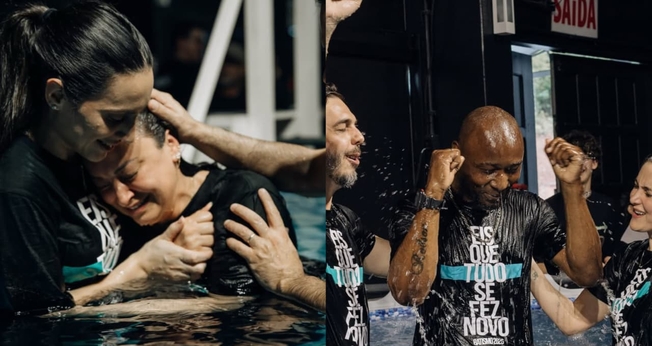 A Abba Pai Church celebrou a decisão por Cristo dos novos convertidos. (Foto: Instagram/Abba Pai Church).