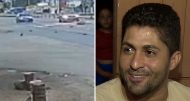 O atropelamento de Joseval Silva e seu amigo José Vital foi registrado por câmeras de rua. (Captura de tela/Gazetatvweb)