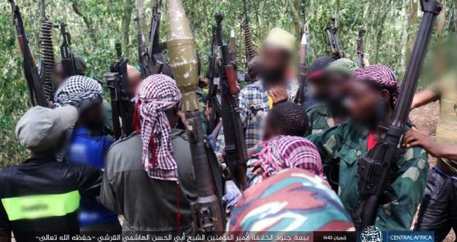 Terroristas do grupo islâmico Província da África Central do Estado Islâmico. (Foto: Imagem ilustrativa/Reprodução/Strategic Intelligence Service).