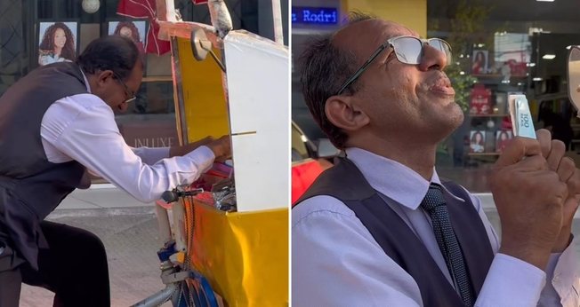 Cabral orando nas ruas. (Foto: Reprodução/Instagram/Felipe Martins)