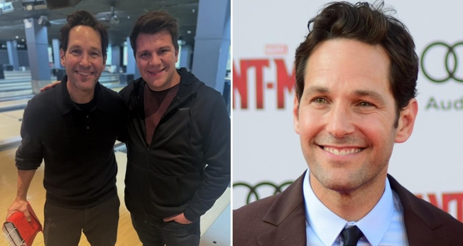 Paul Rudd e o pastor Dylan Novak. (Foto: Reprodução/Instagram/Dylan Novak/Wikimedia Commons/Culver City, EUA)