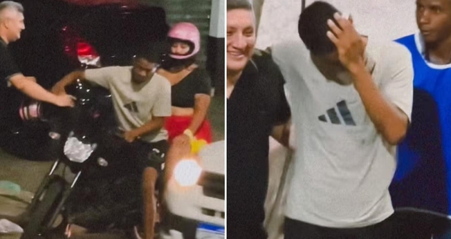 O jovem após decidir por Jesus. (Foto: Reprodução/Instagram/Joel Carvalho)