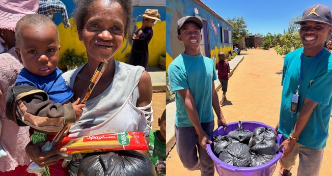 As ações de Natal levaram Jesus e alimentos ao povo Bara. (Foto: Instagram/Janaine Basso).