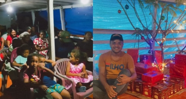 A missão Campos Brancos realizou um culto de Natal no Quilombo de Juquirizinho. (Foto: Reprodução/Instagram/Rodrigo Siza).