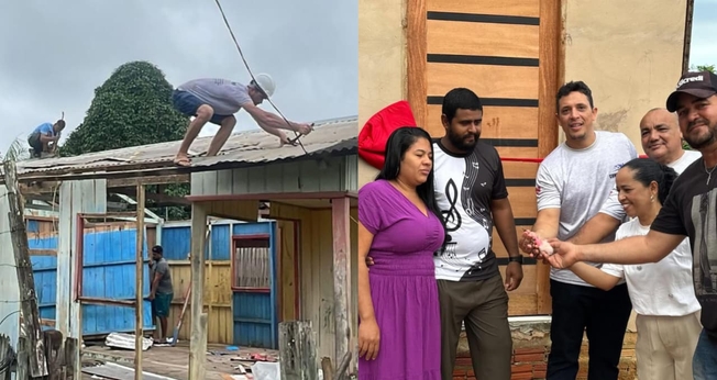 Membros da Igreja Batista Maranata construíram a casa para a família. (Foto: Instagram/Ageu Ibernon Da Silva Braga).