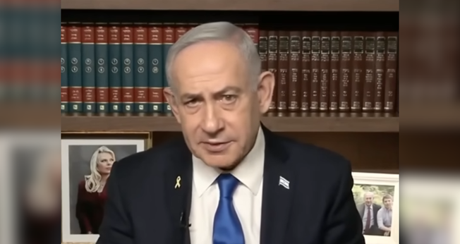 Benjamin Netanyahu: “Israel está pronto para ajudar o povo do Irã”. (Captura de tela/YouTube/Erin Molan)