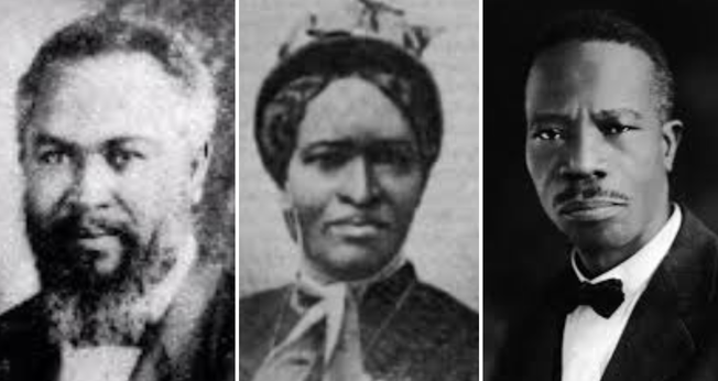 William J. Seymour, Lucy Farrow e Charles H. Mason. (Fotos domínio público)
