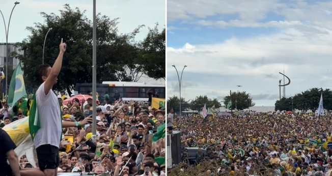 Nikolas Ferreira orando pela nação. (Foto: Reprodução/Instagram/Wess Guimarães/Nikolas Ferreira)