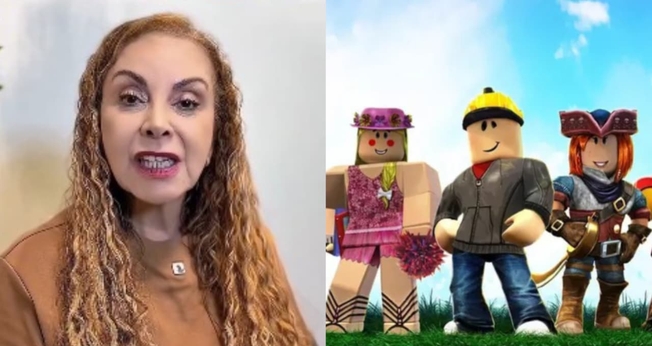 Cristina Mel. (Foto: Reprodução/Instagram/Cristina Melo/Reprodução/Roblox).