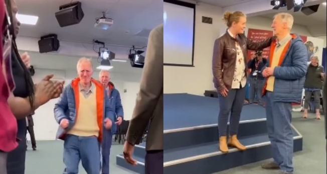 O homem foi curado durante um culto nos EUA. (Foto: Reprodução/Instagram/Terradez Ministries).