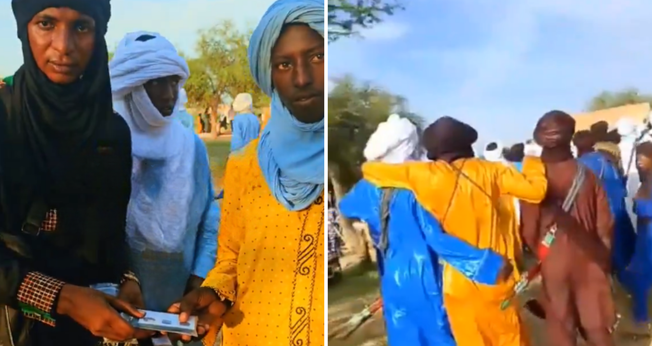 Missionário distribui dispositivos bíblicos para os Fulani na Nigéria. (Captura de tela/X/AFG_0007)