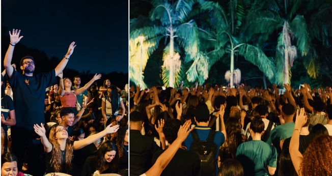 Culto do Dunamis Pockets na USP. (Foto: Dunamis Pockets).