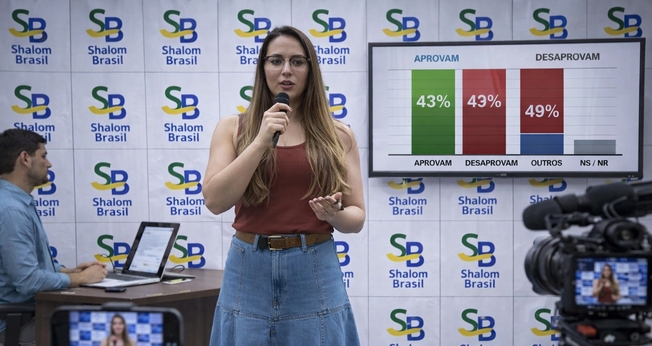 A jornalista Lilian Hollender, do programa Shalom Brasil. (Foto: Shalom Brasil)
