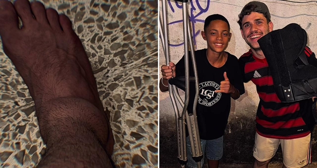 João e Ítalo após o culto. (Foto: Reprodução/Instagram/João Basques)