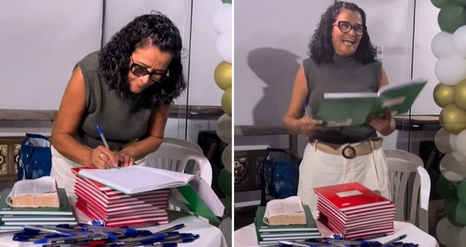 Lilian Costa transcreveu o último versículo da Bíblia ao lado dos familiares. (Foto: Reprodução/Instagram/Lilian Costa Frias)
