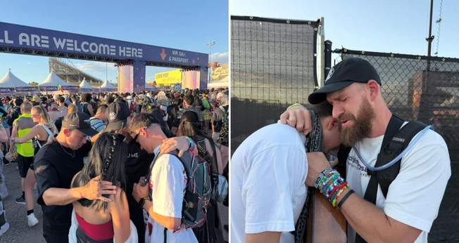 Os cristãos evangelizando no festival. (Foto: Reprodução/Instagram/Philip Renner)