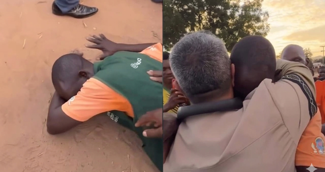 Joaquim se emocionou ao ganhar uma moto para evangelizar. (Foto: Reprodução/Instagram/tiajoecia).
