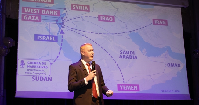 Major Rafael Rozenszajn, porta-voz das Forças de Defesa de Israel (IDF). (Foto: Paula Cohn)