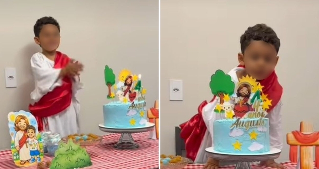 Augusto durante a festa. (Foto: Reprodução/Instagram/Rita Luz Freitas)