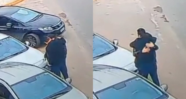 Paulo acolheu e abraçou Eduardo em Santa Catarina. (Foto: Reprodução/Fantástico).