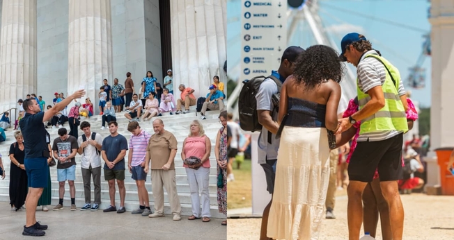 Mais de 1.300 cristãos evangelizaram em Washington. (Foto: Instagram/celebrateamericadc).