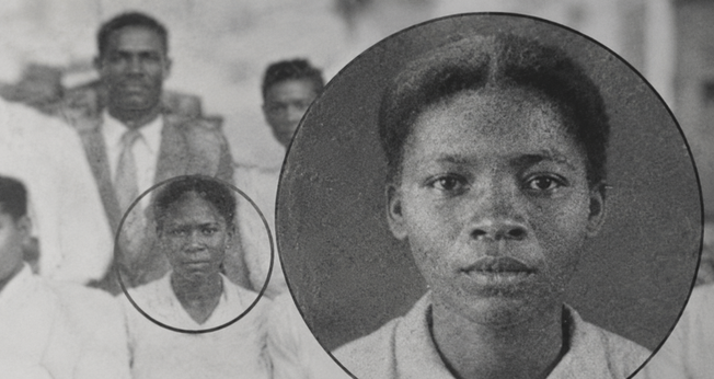 Imagem histórica de Pastora Florência Silva Pereira, restaurada e ampliada com IA.