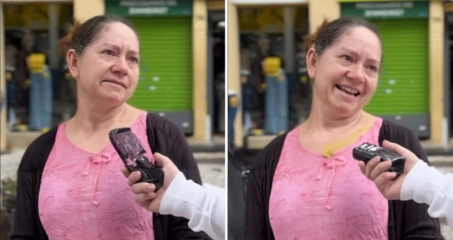 A mulher testemunhando sobre Jesus. (Foto: Reprodução/Instagram/Guitto)