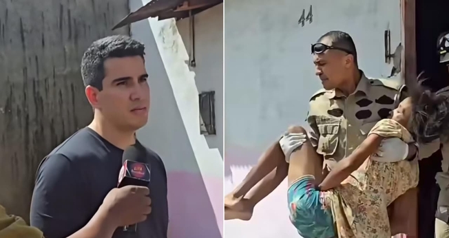 Vavá foi resgatada em casa. (Foto: Reprodução/Instagram/fabinhosiqueira_reporter).