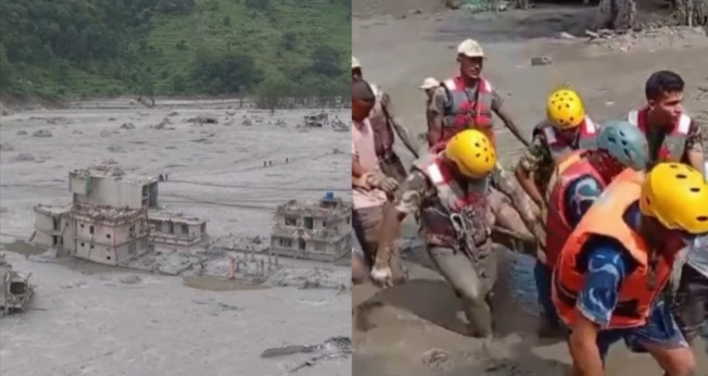 Enchentes devastaram o Nepal. (Foto: Instagram/nepalpolice).
