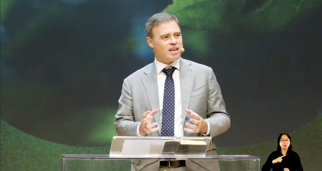 O ministro André Mendonça. (Foto: Reprodução/YouTube/Igreja Presbiteriana de Pinheiros).