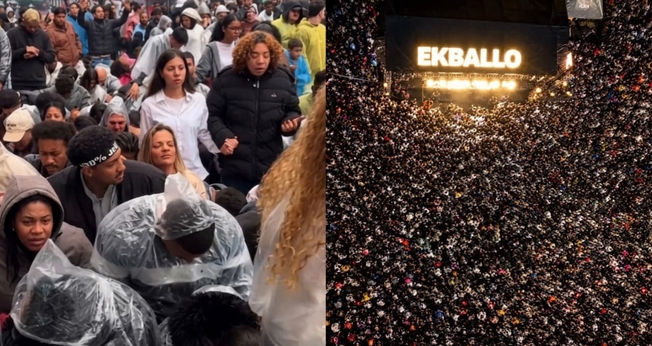 Uma multidão se reuniu às 5h da manhã para louvar e orar. (Foto: Reprodução/Instagram/ekballomoovement).