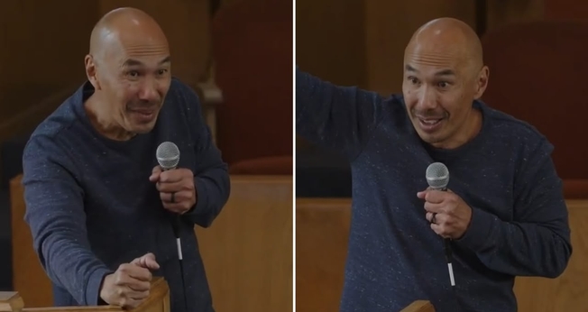 Francis Chan pregando na igreja. (Foto: Reprodução/Instagram/Francis Chan)