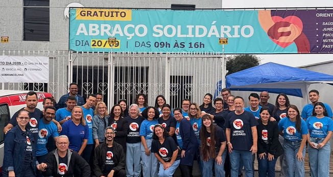 Voluntários do Abraço Solidário 2026. (Foto: IAPVH)