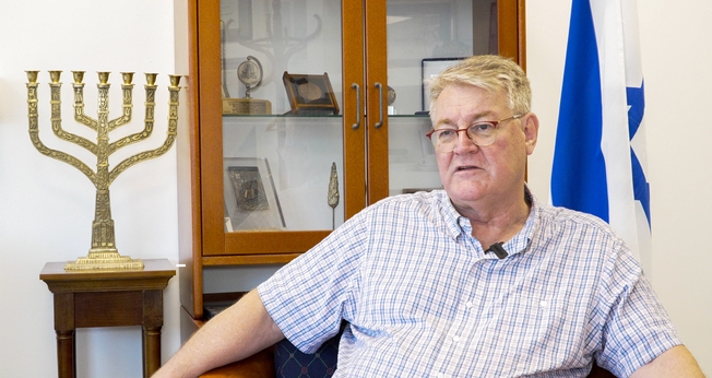 David Parsons, o Vice-Presidente Sênior e Porta-Voz da ICEJ. (Foto: Guiame/Marcos Paulo Corrêa).