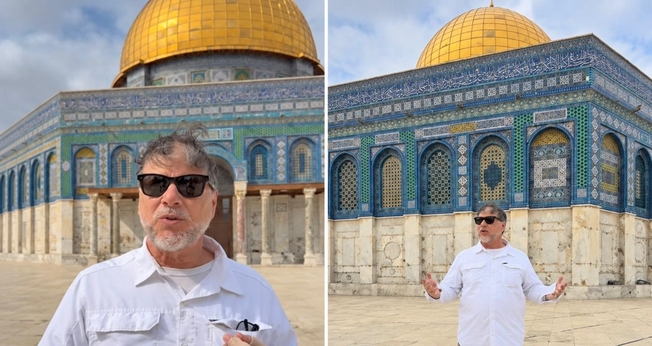 Joel Engel em oração pelo Brasil em Israel. (Foto: Ministério Engel)