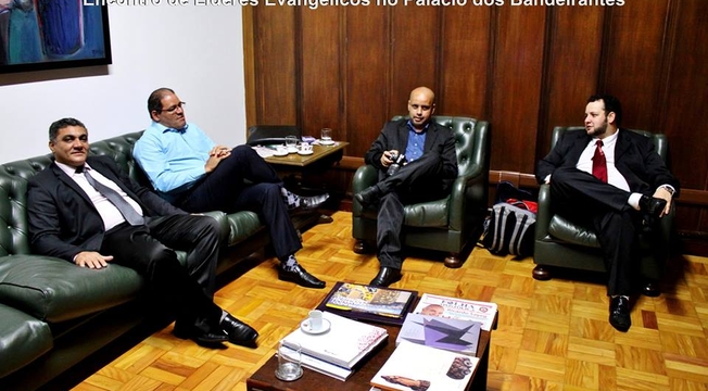 Reunião com líderes evangélicos no Palácio dos Bandeirantes Reunião com líderes evangélicos no Palácio dos Bandeirantes