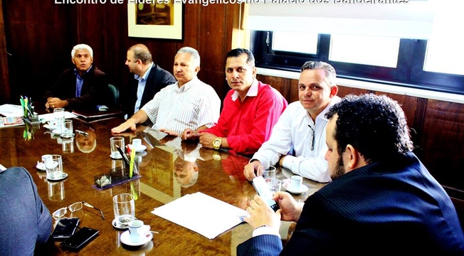 Reunião com líderes evangélicos no Palácio dos Bandeirantes Reunião com líderes evangélicos no Palácio dos Bandeirantes