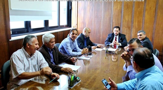 Reunião com líderes evangélicos no Palácio dos Bandeirantes Reunião com líderes evangélicos no Palácio dos Bandeirantes