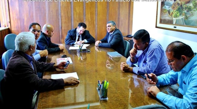 Reunião com líderes evangélicos no Palácio dos Bandeirantes Reunião com líderes evangélicos no Palácio dos Bandeirantes