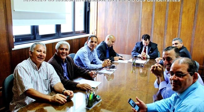 Reunião com líderes evangélicos no Palácio dos Bandeirantes Reunião com líderes evangélicos no Palácio dos Bandeirantes