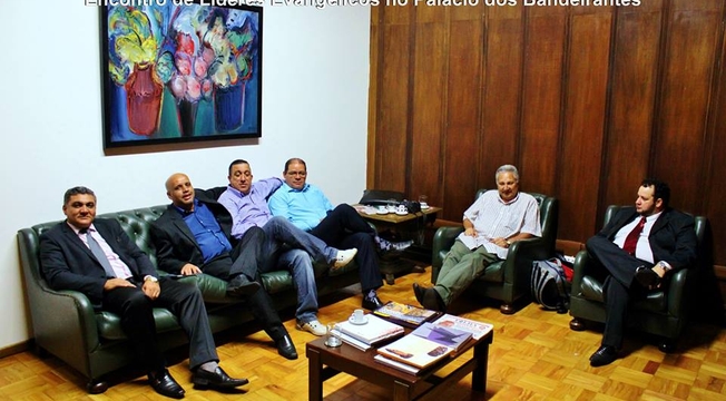 Reunião com líderes evangélicos no Palácio dos Bandeirantes Reunião com líderes evangélicos no Palácio dos Bandeirantes