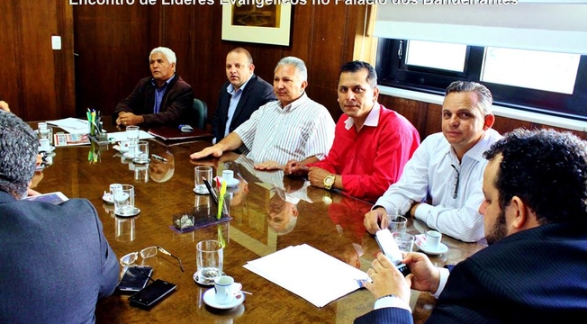 Reunião com líderes evangélicos no Palácio dos Bandeirantes Reunião com líderes evangélicos no Palácio dos Bandeirantes